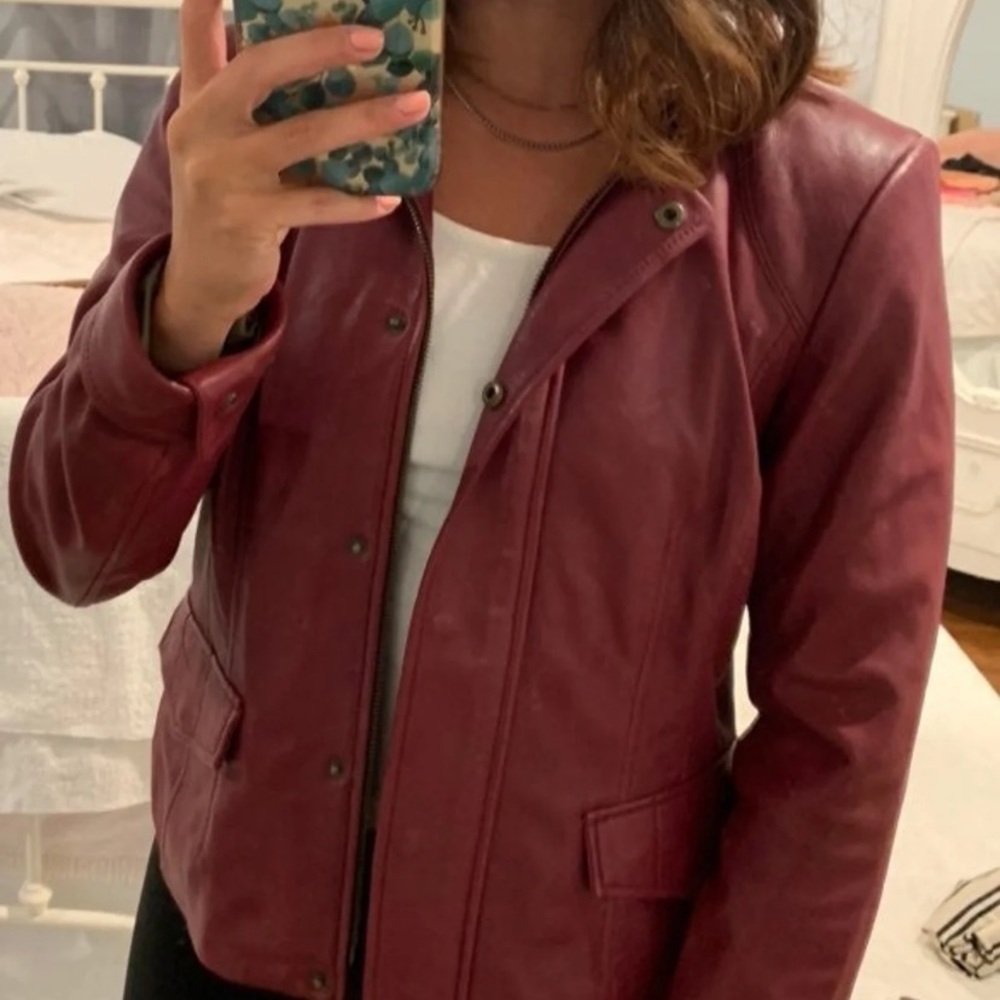 Leather motor jacket